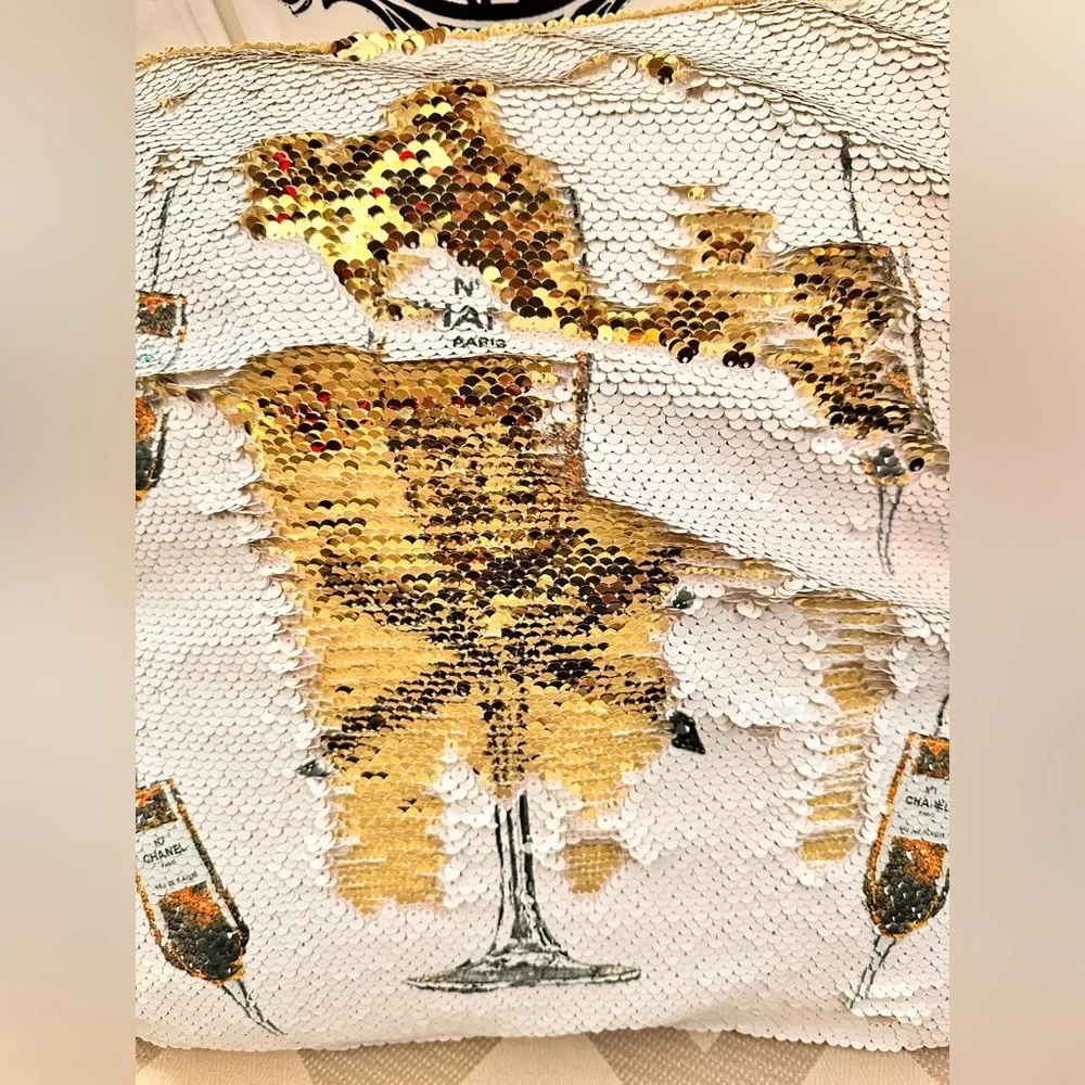 Sublimated Sequin Decorative Pillow with pillow and any design
